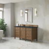 Brittany 60" Single Vanity, Pecan w/ 3 CM Charcoal Soapstone Silestone Top