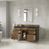 Brittany 60" Single Vanity, Pecan w/ 3 CM Charcoal Soapstone Silestone Top
