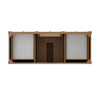 Brittany 60" Single Vanity, Pecan w/ 3 CM White Zeus Silestone Top