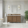 Brittany 60" Single Vanity, Pecan w/ 3 CM Ethereal Noctis Silestone Top w/FreePower Wireless Charger