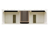 Brittany 72" Double Vanity, Bright White Vanity w/ Single Hole 3 CM White Zeus Silestone Top & Backsplash