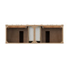Brittany 72" Double Vanity, Pecan w/ 3 CM Eternal Jasmine Pearl Silestone Top