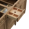 Brittany 72" Double Vanity, Pecan w/ 3 CM Ethereal Noctis Silestone Top