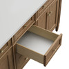 Brittany 72" Double Vanity, Pecan w/ 3 CM Ethereal Noctis Silestone Top