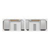 Brittany 84" Double Vanity, Bright White w/ 3 CM White Zeus Top
