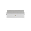 Bellshire 24" Drawer Unit, Bright White w/ 3 CM Eternal Jasmine Pearl Silestone Top