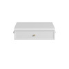 Bellshire 24" Drawer Unit, Bright White w/ 3 CM White Zeus Silestone Top