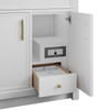 Bellshire 30" Single Vanity, Bright White w/ Single Hole 3 CM White Zeus Silestone Top and Matching Backsplash