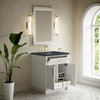 Bellshire 30" Single Vanity, Bright White w/ 3 CM Charcoal Soapstone Silestone Top