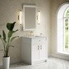 Bellshire 30" Single Vanity, Bright White w/ 3 CM Ethereal Noctis Silestone Top