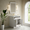 Bellshire 30" Single Vanity, Bright White w/ 3 CM Ethereal Noctis Silestone Top