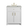 Bellshire 30" Single Vanity, Bright White w/ 3 CM Lime Delight Silestone Top