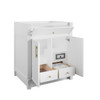 Bellshire 30" Single Vanity, Bright White w/ 3 CM Tajnar Eclos Top