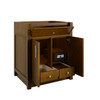 Bellshire 30" Single Vanity, Honey Oak w/ Single Hole 3 CM White Zeus Silestone Top and Matching Backsplash