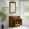 Bellshire 30" Single Vanity, Honey Oak w/ 3 CM Victorian Silver Silestone Top