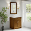 Bellshire 30" Single Vanity, Honey Oak w/ 3 CM White Zeus Silestone Top