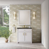 Bellshire 36" Single Vanity, Bright White w/ 3 CM Phantome Eclos Top