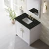 Bellshire 36" Single Vanity, Bright White w/ 3 CM Phantome Eclos Top