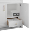 Bellshire 36" Single Vanity, Bright White w/ 3 CM Phantome Eclos Top
