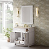 Bellshire 36" Single Vanity, Bright White w/ 3 CM Tajnar Eclos Top