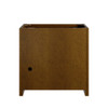 Bellshire 36" Single Vanity, Honey Oak w/ Single Hole 3 CM White Zeus Silestone Top and Matching Backsplash