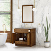 Bellshire 36" Single Vanity, Honey Oak w/ 3 CM Victorian Silver Silestone Top
