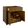 Bellshire 36" Single Vanity, Honey Oak w/ 3 CM Victorian Silver Silestone Top