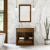 Bellshire 36" Single Vanity, Honey Oak w/ 3 CM White Zeus Silestone Top