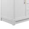Bellshire 48" Single Vanity, Bright White w/ 3 CM Charcoal Soapstone Silestone Top