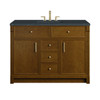 Bellshire 48" Single Vanity, Honey Oak w/ 3 CM Charcoal Soapstone Silestone Top