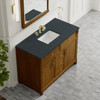 Bellshire 48" Single Vanity, Honey Oak w/ 3 CM Charcoal Soapstone Silestone Top