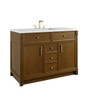 Bellshire 48" Single Vanity, Honey Oak w/ 3 CM Ethereal Noctis Silestone Top