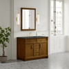 Bellshire 48" Single Vanity, Honey Oak w/ 3 CM Parisien Bleu Silestone Top