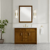 Bellshire 48" Single Vanity, Honey Oak w/ 3 CM Ethereal Noctis Silestone Top w/FreePower Wireless Charger