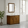 Bellshire 48" Single Vanity, Honey Oak w/ 3 CM Ethereal Noctis Silestone Top w/FreePower Wireless Charger
