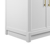 Bellshire 72" Double Vanity, Bright White w/ 3 CM Carrara Marble Top