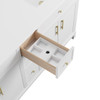 Bellshire 72" Double Vanity, Bright White w/ 3 CM Charcoal Soapstone Silestone Top