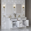 Bellshire 72" Double Vanity, Bright White w/ 3 CM Lime Delight Silestone Top