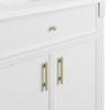 Bellshire 72" Double Vanity, Bright White w/ 3 CM Victorian Silver Silestone Top w/FreePower Wireless Charger