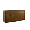 Bellshire 72" Double Vanity, Honey Oak w/ 3 CM Charcoal Soapstone Silestone Top