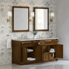 Bellshire 72" Double Vanity, Honey Oak w/ 3 CM Victorian Silver Silestone Top w/FreePower Wireless Charger
