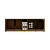 Bellshire 72" Double Vanity, Honey Oak w/ 3 CM Victorian Silver Silestone Top w/FreePower Wireless Charger
