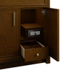 Bellshire 84" Dual Vanity Set with 24" Make-Up Counter, Honey Oak w/3 cm Ethereal Noctis Silestone Top