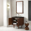 Amberly 30" Single Vanity, Mid-Century Walnut, w/ 3 CM Phantome Eclos Top