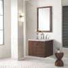 Amberly 30" Single Vanity, Mid-Century Walnut w/ 3 CM Victorian Silver Top
