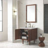 Amberly 30" Single Vanity, Mid-Century Walnut w/ 3 CM Victorian Silver Top