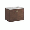 Amberly 30" Single Vanity, Mid-Century Walnut w/ 3 CM Victorian Silver Top