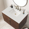 Amberly 36" Single Vanity, Mid-Century Walnut w/ 3 CM Lime Delight Top