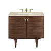 Amberly 36" Single Vanity, Mid-Century Walnut, w/ 3 CM Tajnar Eclos Top