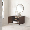 Amberly 36" Single Vanity, Mid-Century Walnut w/ 3 CM Victorian Silver Top